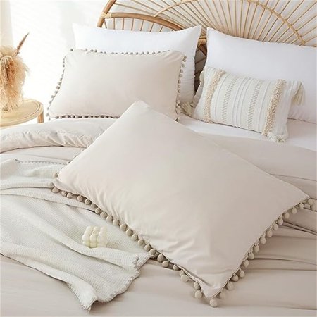 Microfiber Comforter Set Beige - 3 Piece - Full