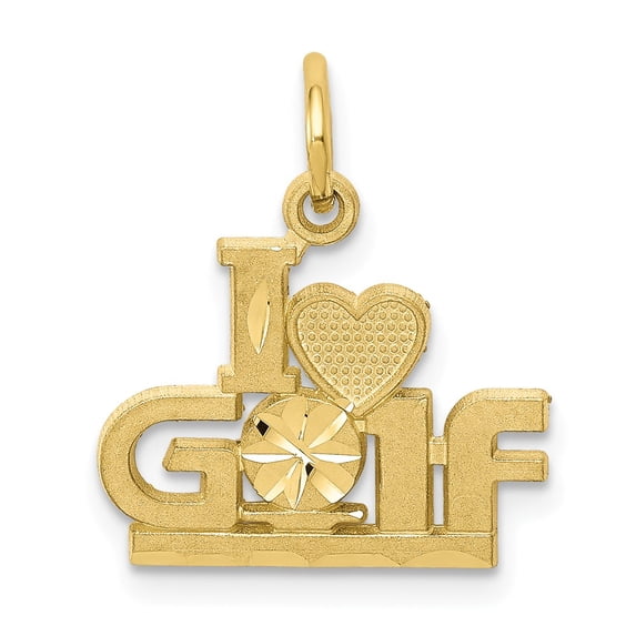 FB Jewels 10K Yellow Gold Golf Charm