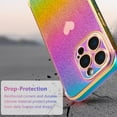 thumbnail image 4 of MYKOMI for iPhone 16 Pro Case 6.3 inch,Cute Colorful Iridescent Plating Edge Case with Love Hearts Pattern,Camera Lens Protection Shockproof Phone Case for Women Girls, 4 of 9