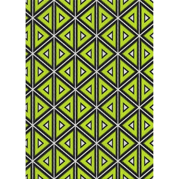 Ahgly Company Machine Washable Indoor Rectangle Transitional Slime Green Area Rugs, 7' x 10'