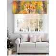 thumbnail image 3 of Fall Forest Valances for Windows Oil Painting Fox Kitchen Valance Curtain Rod Pocket Small Curtains for Cafe Bathroom Laundry Basement 42" x 18", 3 of 8