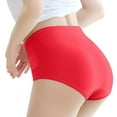 thumbnail image 3 of 6 Pack Women's Brief Womens Underwear Cotton Underwear No Muffin Top Full Soft Stretch Breathable Ladies Panties For Women, 3 of 5