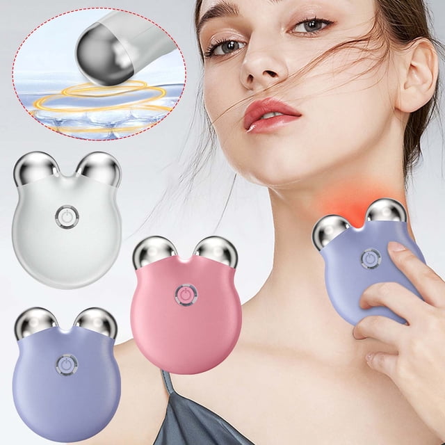 XWSHYW Aparatos Electrónicos Dispositivo para Tensar La Piel, Microcorriente Facial, Rodillo Masajeador Facial para Esteramiento Facial, Eliminación de Arrugas, Envejecimiento, Rejuvenecimiento de La
