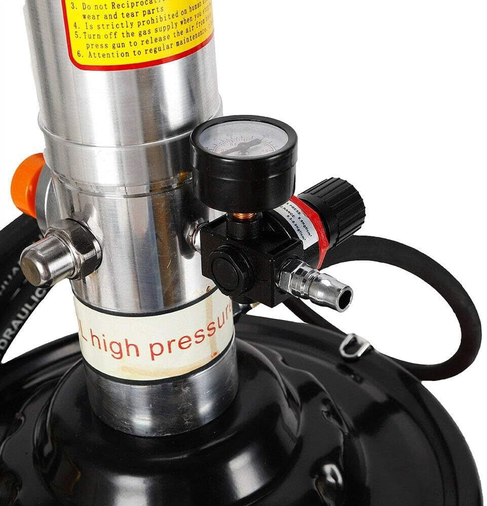 20L Manual Grease Pump, TB-10 High Pressure Grease Gun with 13 ft Hose, Grease Bucket, Heavy Duty Lubrication Pump for Automotive, Workshop, Industrial Use