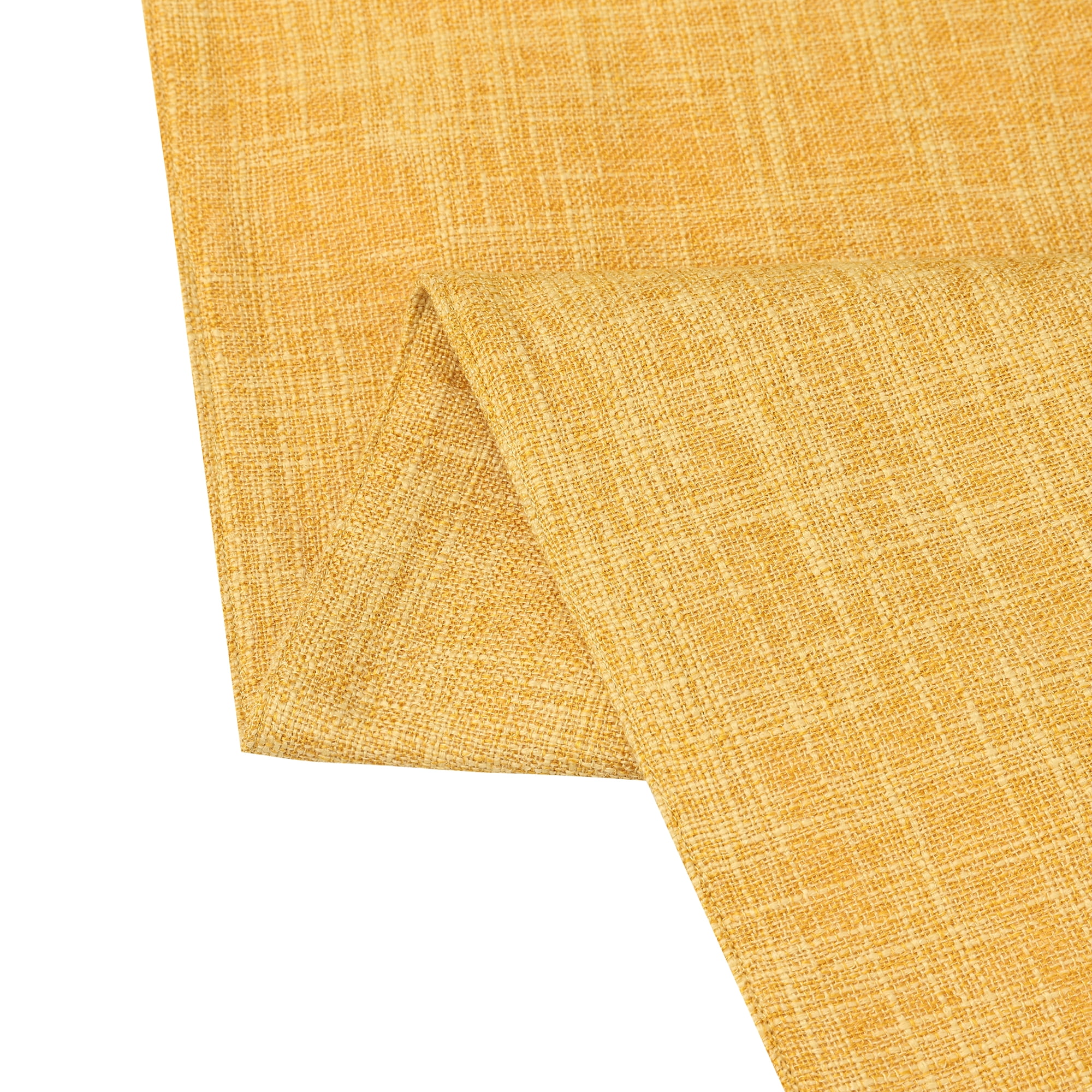 Unique Bargains 1 Pack Solid Color Table Runner Long Linen Table Banner Yellow 12"x63"