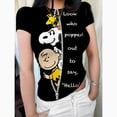 thumbnail image 2 of Camiseta ajustada de manga corta para mujer, camiseta informal de cuello redondo con Snoopy, camiseta ajustada, top sexy de verano, ropa superior Y2K para mujer, 2 of 5