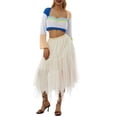 thumbnail image 3 of xiaxaixu Jupe en Maille Femme Robe Plissée à Taille Haute et Demi-Longueur Élastique, 3 of 9