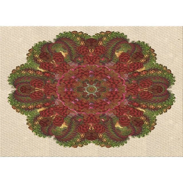 Ahgly Company Tapis d'Intérieur Lavables en Machine Rectangle Transitionnel Rouge Safran, 8' x 12'