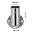 thumbnail image 2 of 2Pcs Stable Socket Bracket Support Holder Stainless Closet Rod Flanges, 2 of 9