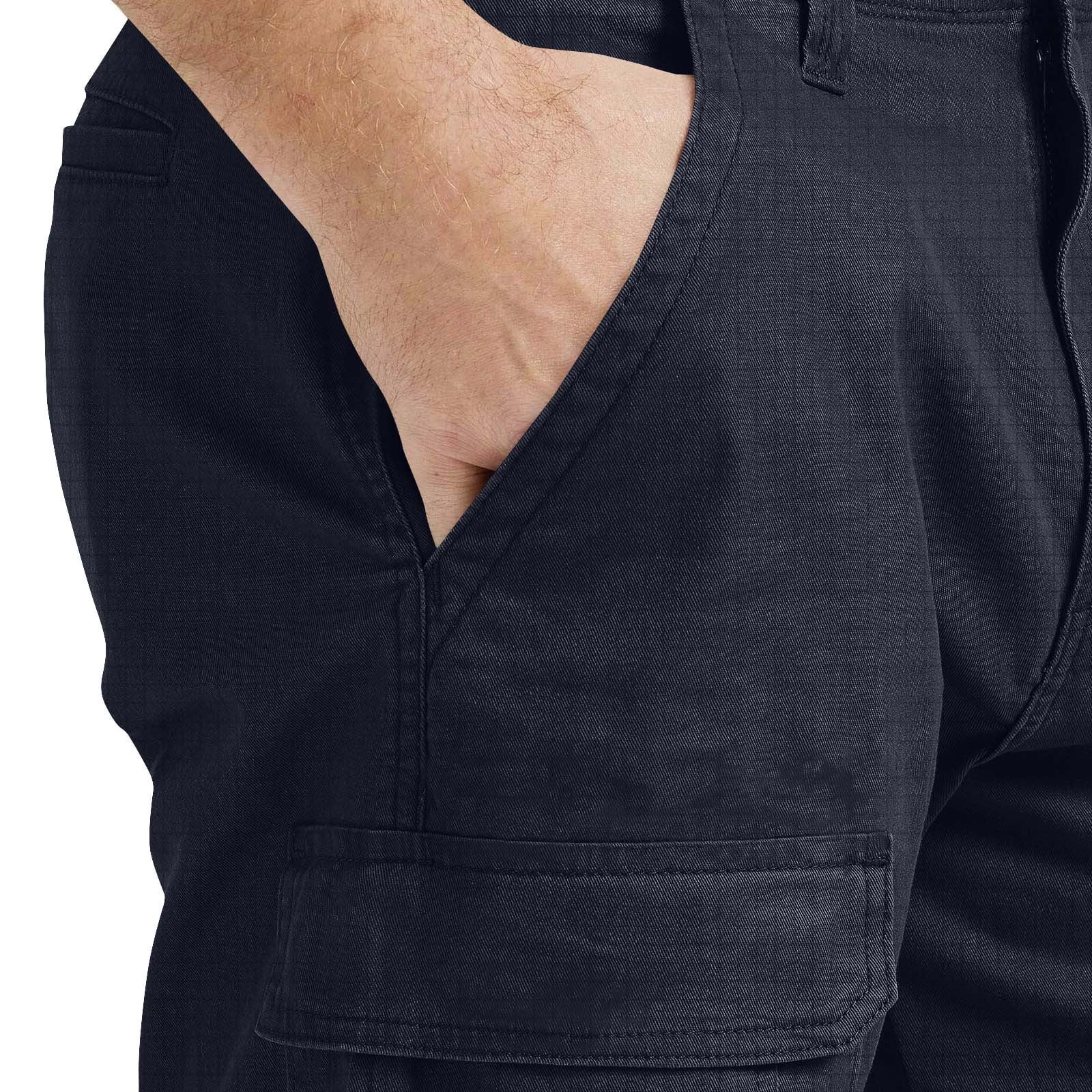 IYTR Men's Classic Cargo Stretch Short Pants Casual Solid Color Cargo Shorts Summer Outdoor Hiking Short Pants with Pockets (Navy,XXL)