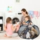 thumbnail image 4 of Hamper con abertura ancha, bolsillo lateral, resistente, plegable, ahorro de espacio, ropa de lavandería, almacenamiento, alta capacidad, fácil de mover, tejido transpirable, para, 4 of 9