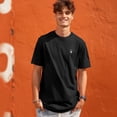 thumbnail image 4 of Dalix Astronaut Heavyweight Soft Tee Short Sleeve Cotton Shirt Mens in Black S Small, 4 of 5