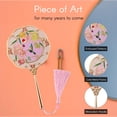 thumbnail image 2 of Dsgvw Hand Mirror, Handheld Mirror with Hummingbird Embossed Patterns, Elegant Metal Hand Craft Makeup Mirror, Beautiful Gift Value, Compact and Portable (Hummingbird Gold), 2 of 5