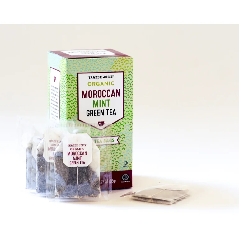 Trader Joe's, Green Tea, USDA Organic Moroccan Mint, 20 tea bags