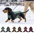 thumbnail image 5 of YYDENG Color‑Block 4‑Legged Pet Hooded Jumpsuit, Warm Adjustable Dog Winter Coat with Leash Hole, Indoor Outdoor Cold‑Weather Dog Apparel, 5 of 6