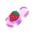 thumbnail image 2 of GobdXE Toddler Kids Light Up Slides LED Strawberry Cartoon Sandals Non Summer Slippers Size:5-5.5 Years, 2 of 9