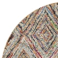 thumbnail image 5 of SAFAVIEH Nantucket Aimee Geometric Diamonds Cotton Area Rug, Multi, 4' x 4' Round, 5 of 7