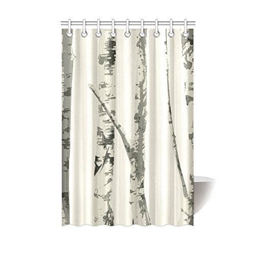 ABPHQTO Betula Platyphylla Cortina de Ducha Cortina de Ducha Impermeable 120x180 cm