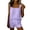 Purple, variant on Hvogkswy Two Piece Linen Sets for Women, Spaghetti Strap Top with Button and Shorts Soft Loose Lightweight Breathable Summer Beach Vacation Outdoor Activities Casual Set