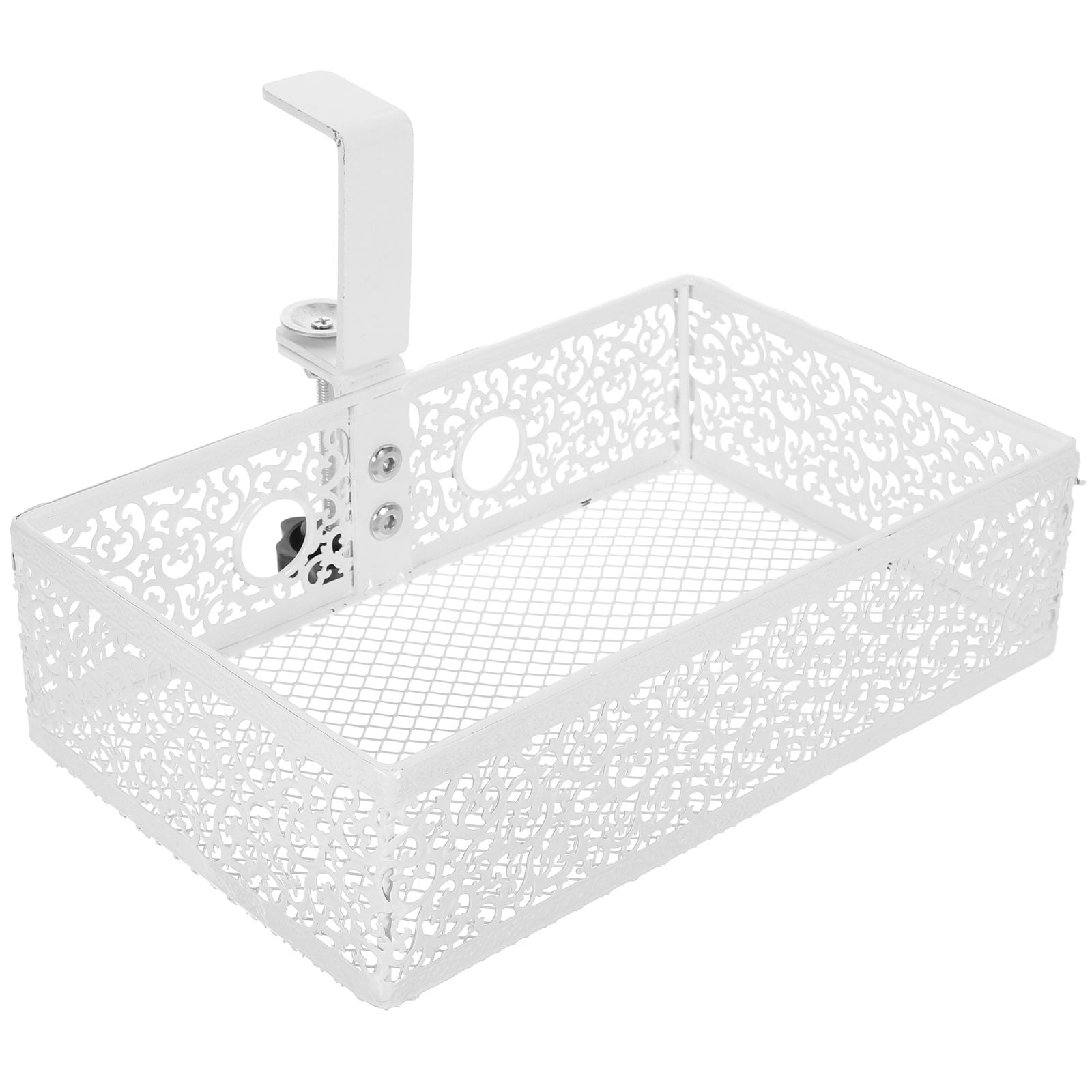 SEWCHICS Drawer Under Desk Storage Organizer Iron 1 Pair 10.22X6.29X2.75in