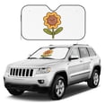 thumbnail image 3 of ZICANCN Car Sun Shades Front Windshield, Funny Cartoon Smile Face Automotive Front Window Sun Shield Visor, Medium Size, 3 of 9
