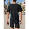 thumbnail image 6 of ANFERRY Men Swim Shirts Color Block UPF50+ Sun Protection Rash Guard Quick Dry Stretchy Swim Top, 6 of 11