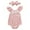 Pink, variant on Penkiiy Infant Baby Girls Lace Fly Sleeve Ribbed Solid Clothes Romper Hairband Outfits Baby Girl Summer Backless Jumpsuit 9-12 Months Gray On Sale