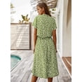 thumbnail image 5 of AURA Women Summer Maxi Dress V Neck A Line Polka Dot Lace Casual Vacation Dress, 5 of 6