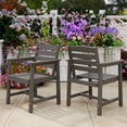 thumbnail image 2 of Okeysen 1 Outdoor Plywood Dining Arm Chairs - Set of 2, Gray, 2 of 11