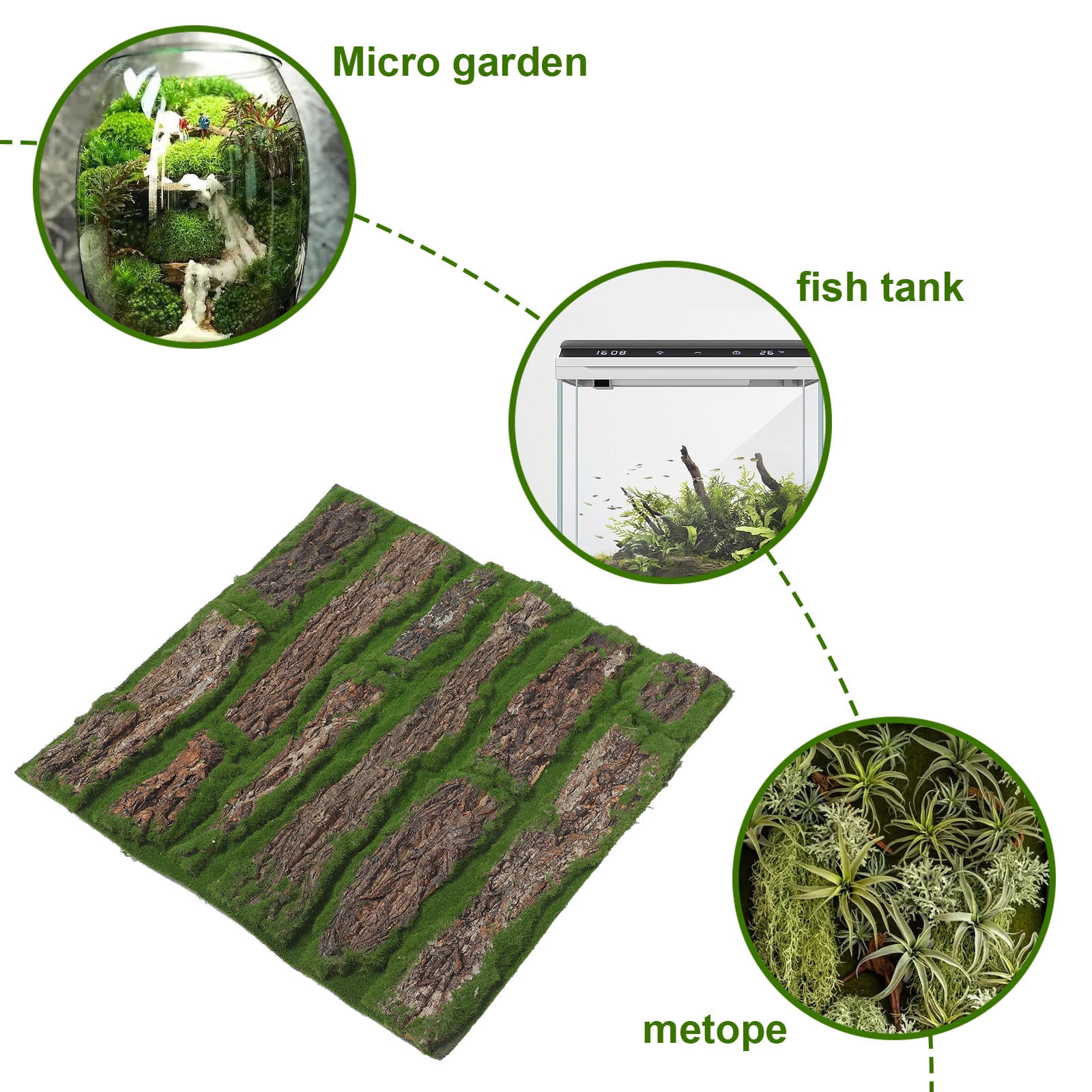 FUTUREORYY Mini Garden Artificial Moss Fake Moss Mat Silk Cotton 1Pcs for Shopping Mall