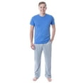 thumbnail image 4 of Intimo Men's 2 Piece Pajama Set Cotton/Poly Blend Jersey Knit Lounge Pants With Soft T-Shirt Top, 4 of 4