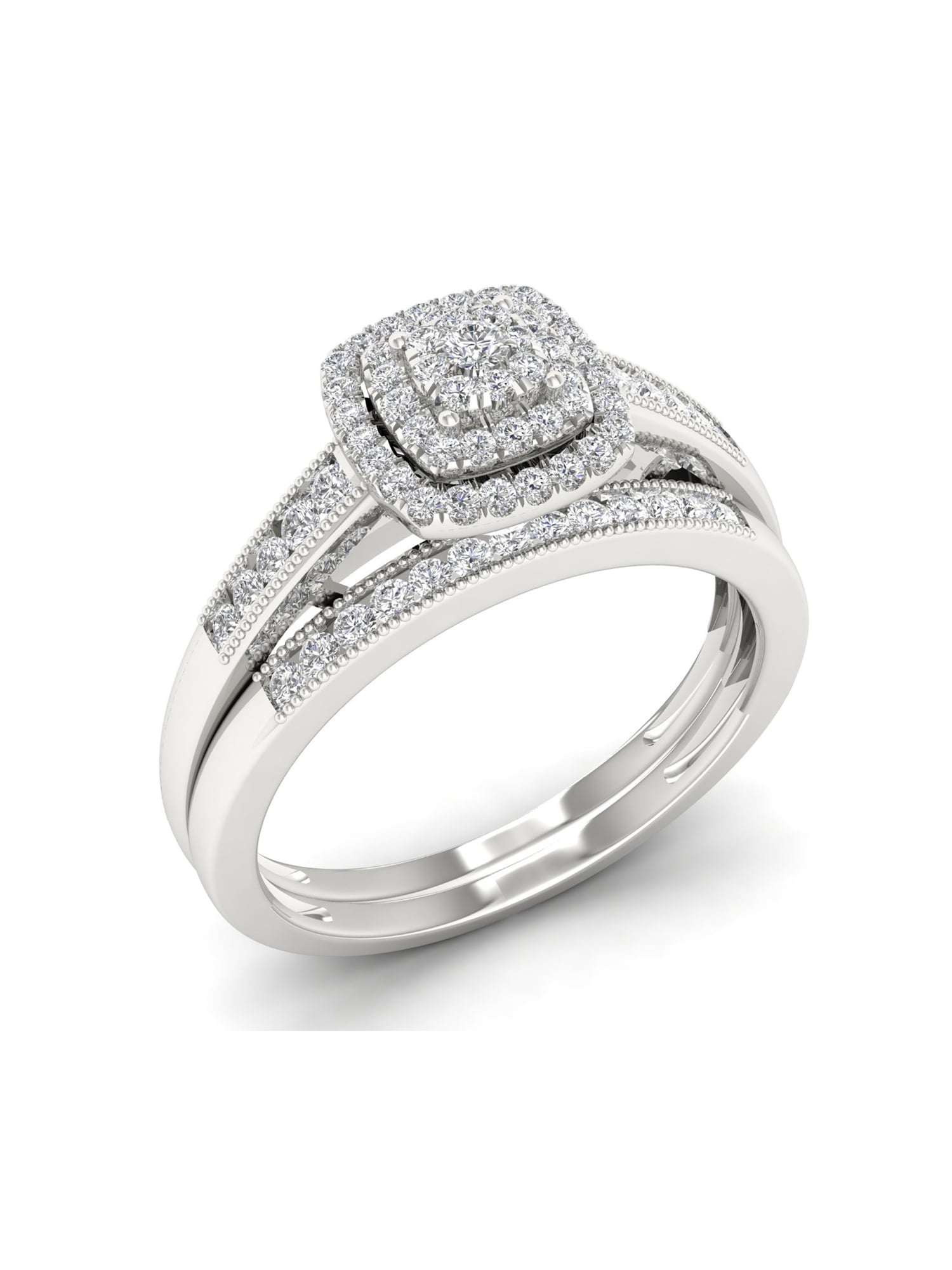 1/3ct TDW 10k White Gold Diamond Bridal Set