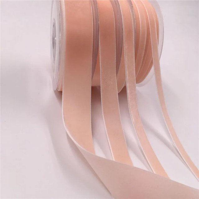 Cinta de terciopelo de una cara de 6/9/15/25mm para regalo hecho a mano, suministros para envolver ramo, decoración de fiesta en casa, cinta de terciopelo de Navidad