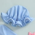 thumbnail image 5 of Infant Baby Swimsuit One-Piece Bathing Suit Toddler Kids Long Sleeve RuffleButts Rash Guard with Hat Set Zipper Beach Wear, 5 of 5