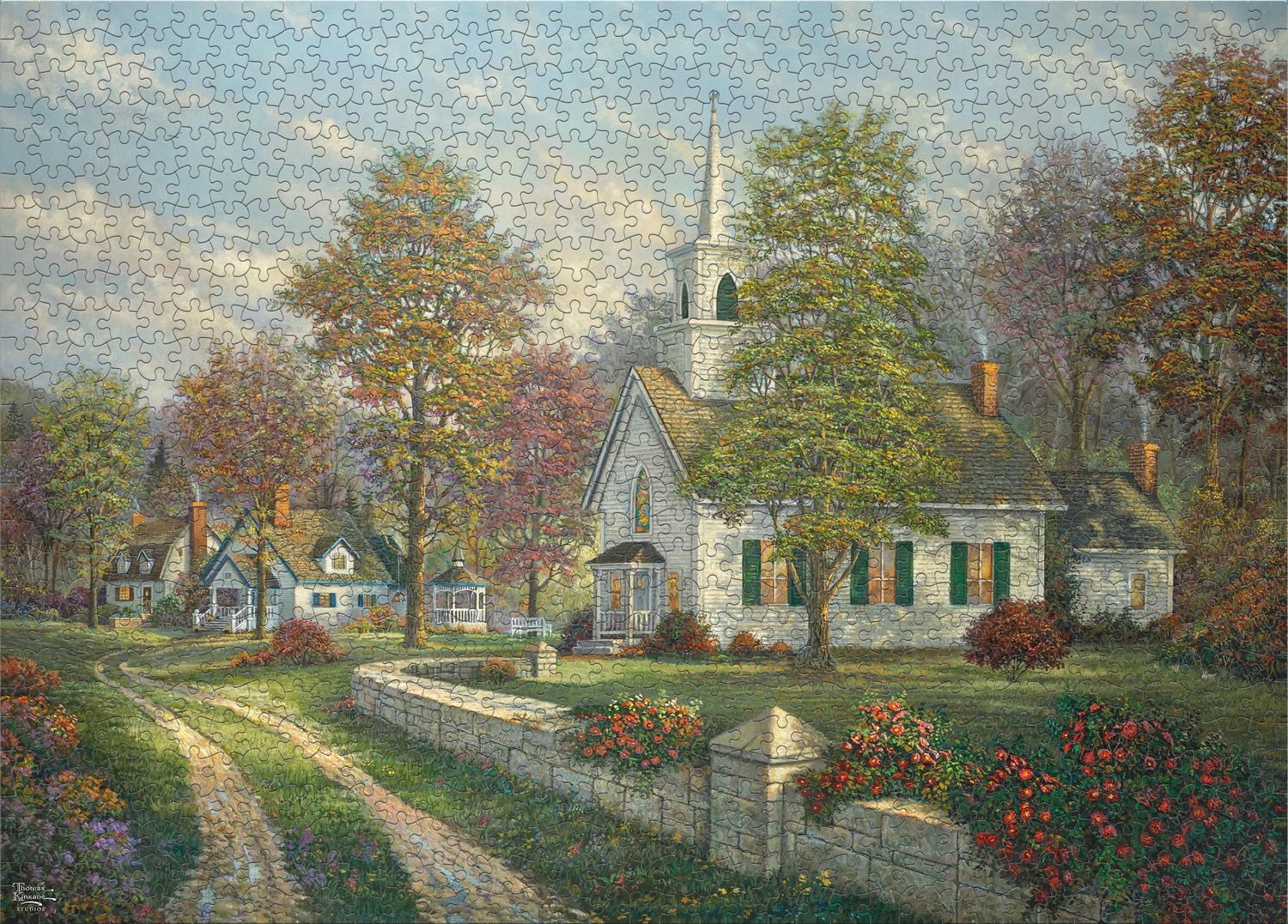 Ceaco - Thomas Kinkade - Chapelle de la Sérénité - Puzzle 1000 pièces