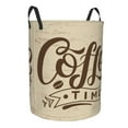 thumbnail image 2 of Kll Coffee Time Waterproof Foldable Laundry Hamper Bucket With Handles For Storage Bin,Kids Room,Home Organizer (Small), 2 of 8
