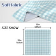 thumbnail image 7 of GZHJMY Set of 6 Retro Vintage Light Blue Checkered Gingham Plaid Tartan Geometric Check Cloth Napkins Washable Polyester Dinner Napkins 20"X20" for Dining Table Wedding Party Fall Holidays, 7 of 7