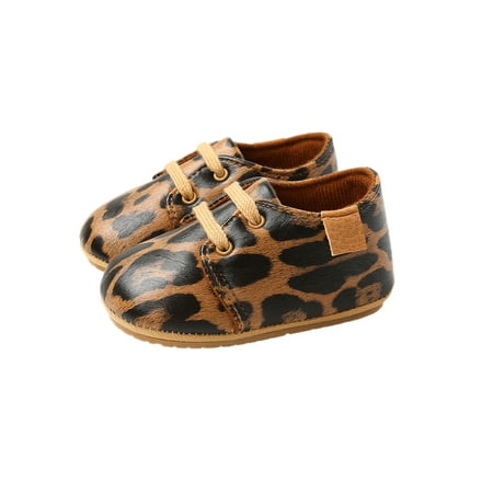 

Boys Girls Lace Up Sneakers Autumn Infant Moccasins Anti-slip Shoes