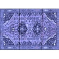 thumbnail image 1 of Ahgly Company Machine Washable Indoor Rectangle Persian Blue Traditional Area Rugs, 7' x 9', 1 of 4