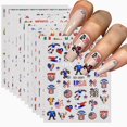 thumbnail image 1 of Adhesivos para uñas Sevgob 5D con estampado de la Copa del Mundo de Fútbol, 12 unidades, 1 of 1
