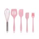 thumbnail image 2 of Juego de utensilios de cocina de 5 piezas, utensilios de cocina de silicona fáciles de limpiar, utensilios de cocina para utensilios de cocina antiadherentes (acero inoxidable rosa), 2 of 5