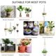 thumbnail image 4 of Colgadores de macramé para plantas, maceta colgante para interiores, cesta con cuentas de madera, soporte para maceta, cuerda de algodón, sin borlas, hogar bohemio Sincero Hogar, 4 of 5