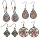 thumbnail image 1 of Conjunto de aretes colgantes de estilo bohemio vintage - Aretes colgantes retro con diamantes de imitación para mujeres y niñas, 1 of 5