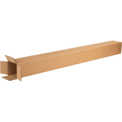 BOX USA 4448 Tall Corrugated Boxes,4"x4"x48",Kraft,PK25