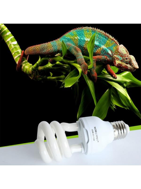 Tropical Compact Fluorescent Bulb for Reptile Tortoise Lizard Succulent Plants 5.0 15W 2 PACK AIICIOO Reptile UVB Basking Bulb
