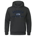 thumbnail image 2 of VOUZZA Sweatshirts for Men 1776 Letter Graphic Crewneck Long Sleeve Lined Pullover Hoodie with Pocket, Casual Sweater Top, 2 of 3
