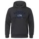 thumbnail image 1 of WILLBEST Sudadera con Capucha y Bolsillo para Hombre, Diseño De Letras 1776, Cuello Redondo XXGrande, 1 of 2