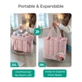 thumbnail image 2 of Bolsa acolchada BAGSMART, expandible, resistente al agua, rosa, 2 of 7