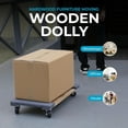 thumbnail image 2 of 79545 30 in. x 18 in. Hardwood Furniture Moving Dolly 1,320 lbs. Capacity – 4 Swivel Wheels Heavy-Duty Furniture Dollies, 2 Pack, 2 of 3