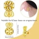 thumbnail image 4 of 9 Pares de Respaldos para Aretes, Elevadores de Respaldos para Aretes Pesados, Respaldos Ajustables HipoalergéNicos para Aretes (Dorado), 4 of 5
